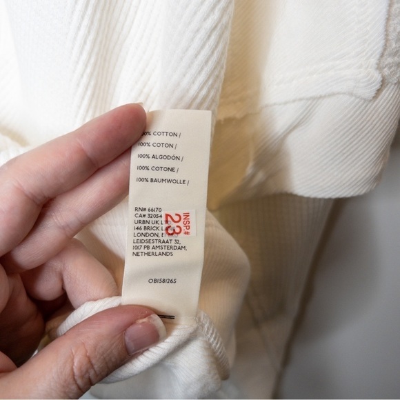 Free People Womens Size Small Santa Clara Thermal Top in Alabaster White Waffle - Picture 9 of 12